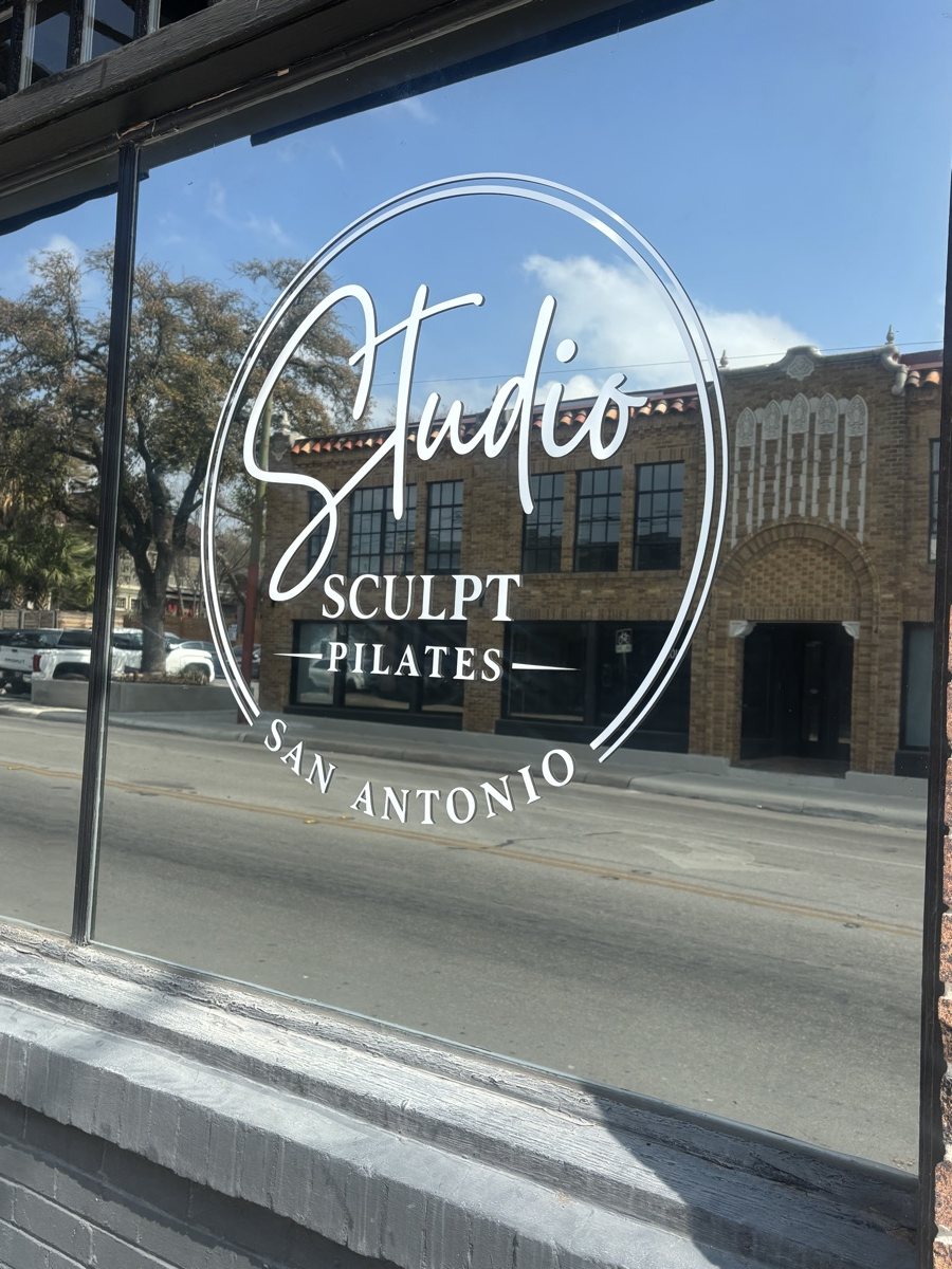Studio Sculpt Pilates Tobin Hill studio window at 2100 McCullough Ave, San Antonio TX